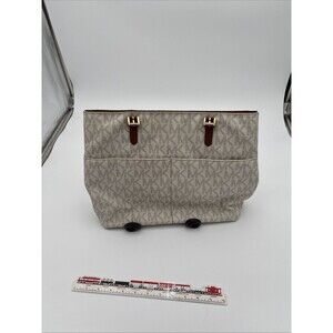 Michael Kors handbag authenticated brown and off-white monogram NO HANDLES